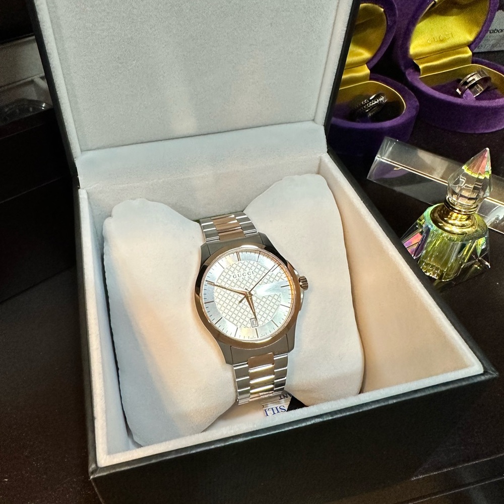 Gucci G-Timeless Quartz Silver Dial Stainless Steel Watch - Picture 5 of 7
